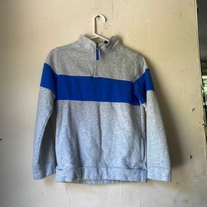 Large blue and gray lands end pull over